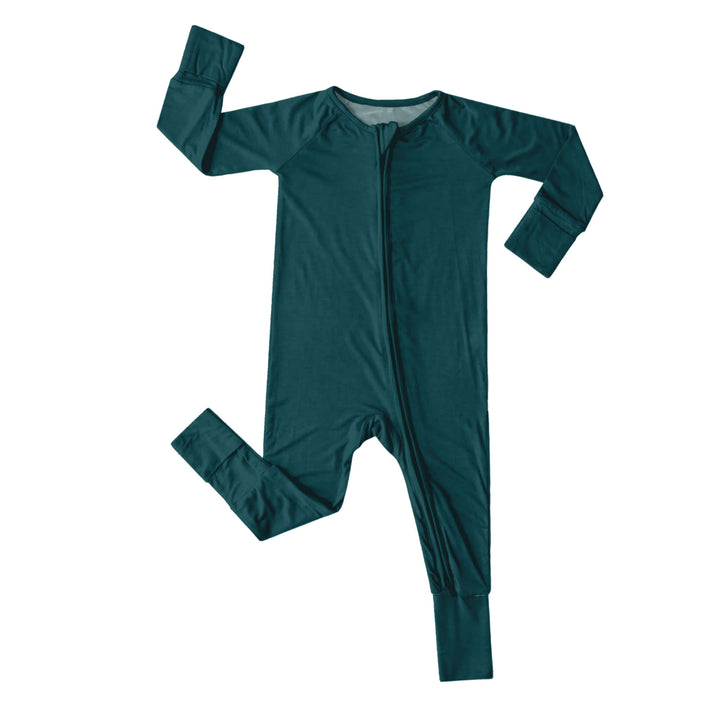 Zippered Romper in Emerald