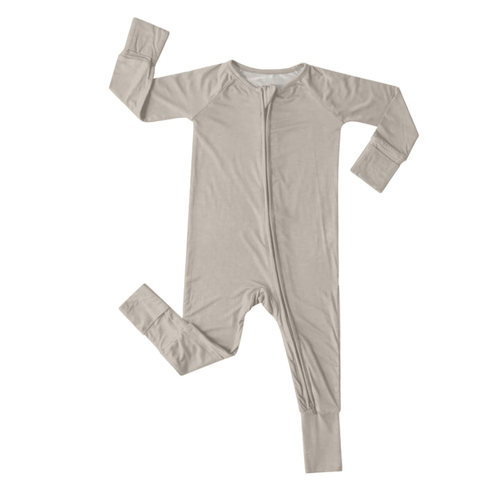 Zippered Romper in Oat
