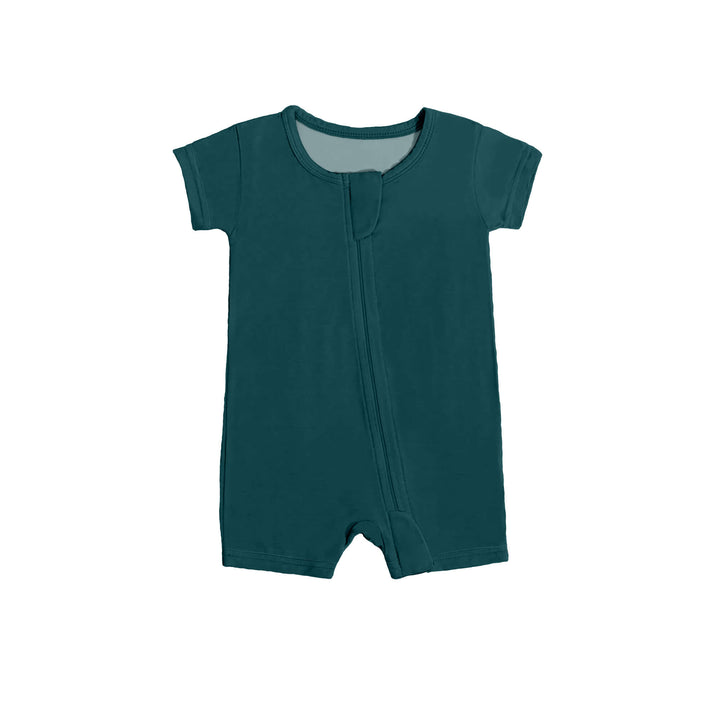 Zippered Romper in Emerald