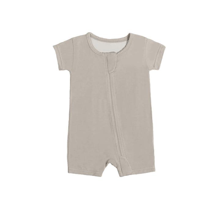 Zippered Romper in Oat