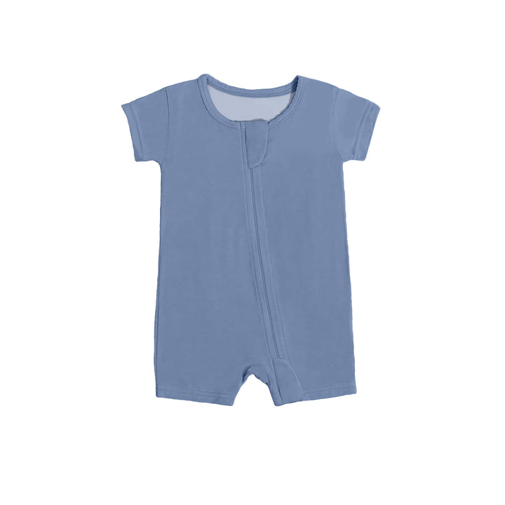 Zippered Romper in Slate